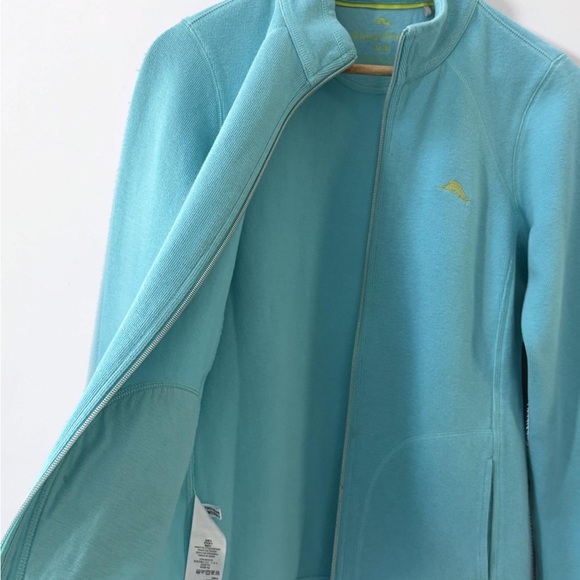 Tommy Bahama Women’s Aqua Full Zip Jacket! Medium! - Picture 4 of 12